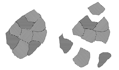 Schemat pękania diamentu polikrystalicznego