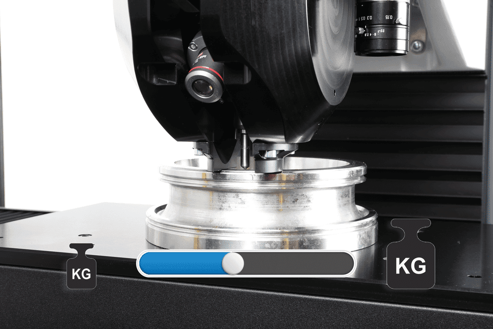 Stabilizowanie (dociskanie) próbek z różną siłą