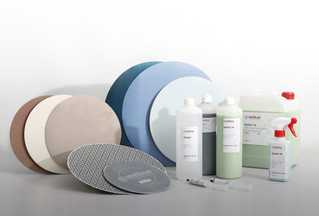 Papiery ścierne tarcze i sukna szlifierskie i polerskie oraz diamenty do szlifowania i polerowania metalograficznego